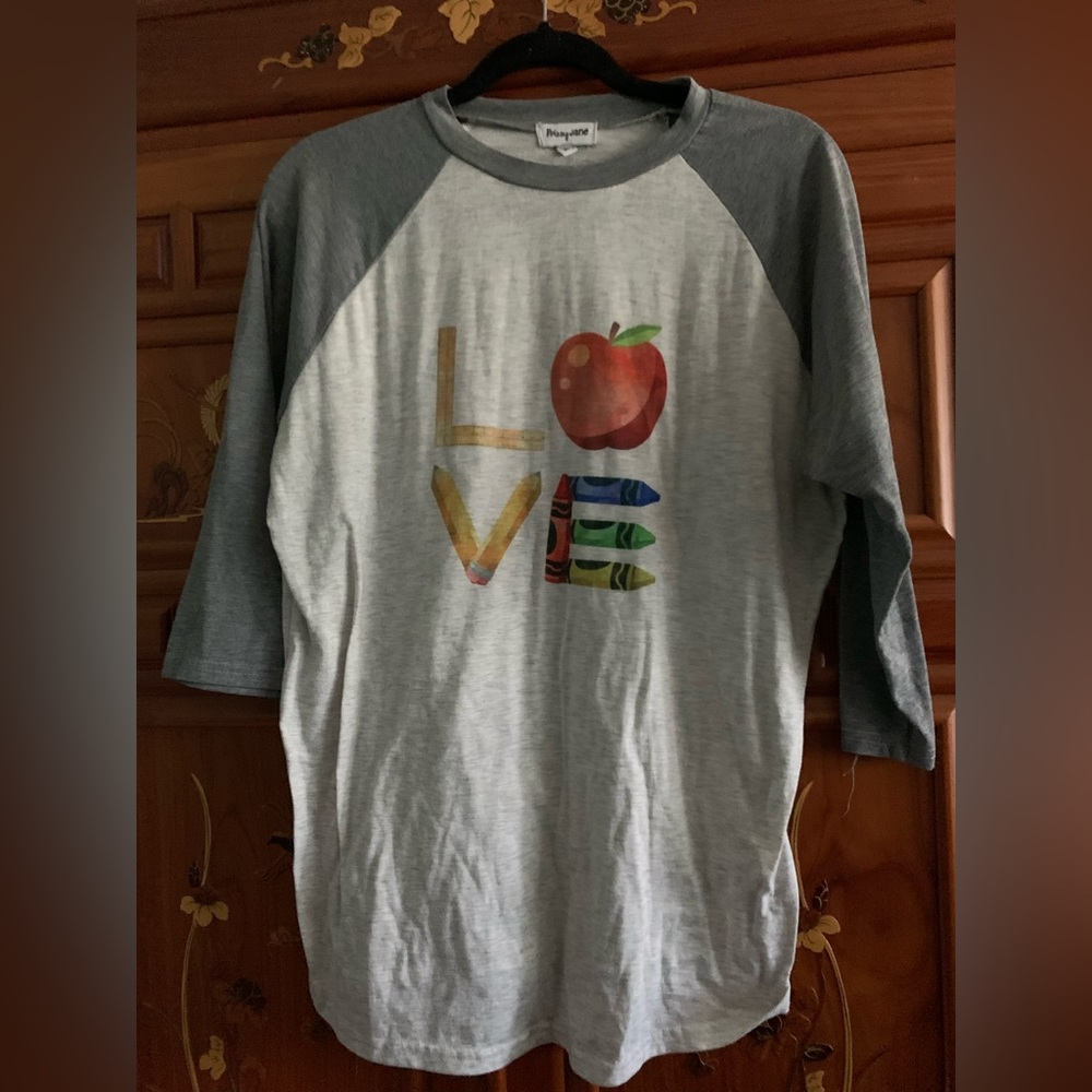 Love Teacher Baseball Tshirt